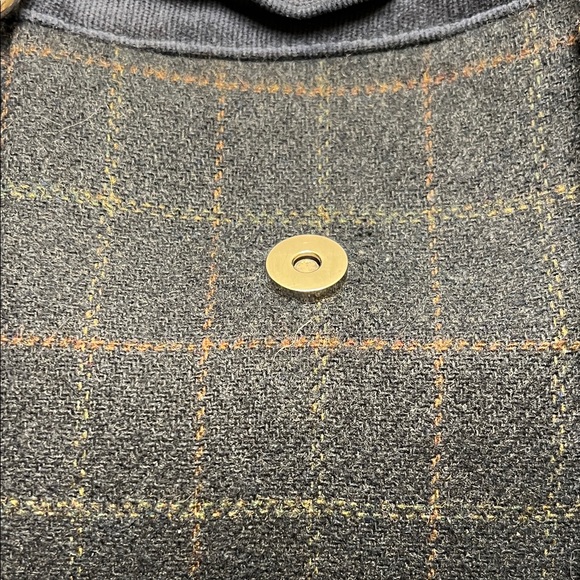 Unique Dark Navy Blue Plaid Women's Shoulder Bag - Picture 11 of 11